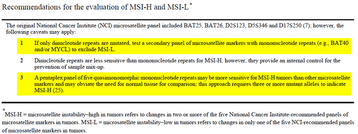 2004年修订版Bethesda指南 J Natl Cancer Inst._微卫星不稳定（MSI）检测的位点如何选择？_腾博会官网基因
